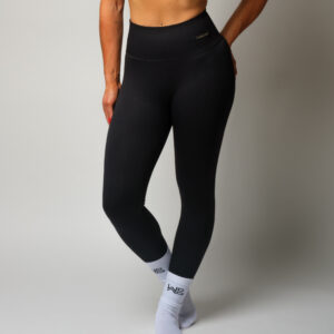 Seamless Ribbed Leggings - Black